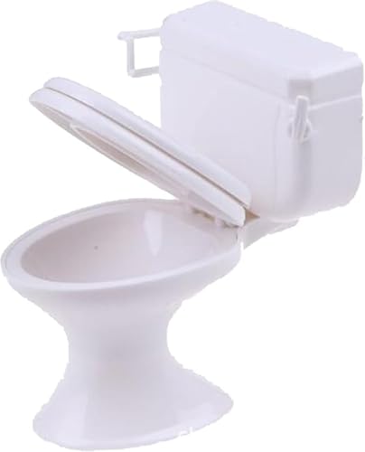 Miniatur-Badezimmer-Toilette, Maßstab 1:12, realistische Puppenhaus-Möbel für Heimwerker, Dioramen und Architekturmodelle Miniatur-Badezimmer-Toilette, Maßstab 1:12, realistische Puppenhaus-Möbel für Heimwerker, Dioramen und Architekturmodelle von Zhhuoc