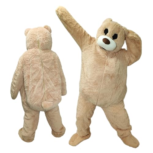 Zhiweikm Riesiges Plüsch-Teddybär-Maskottchen-Kostüm, tanzender Bär, Kostüm, Bühnenkleidung, Tierfigur, Cosplay, Erwachsenengröße, für Damen und Herren Zhiweikm Riesiges Plüsch-Teddybär-Maskottchen-Kostüm, tanzender Bär, Kostüm, Bühnenkleidung, Tierfigur, Cosplay, Erwachsenengröße, für Damen und Herren von Zhiweikm