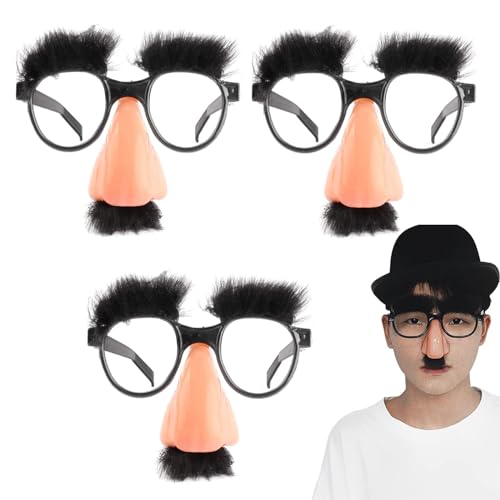 Zhixifan Halloween Fake Bart Brillen Fake Nasenbrille Lustige Gläser Augenbrauen Und Schnurrbart Dekorative Brille für Geburtstagsfeier Dekoration Maskerade Cosplay Requisiten Party 3 Stück—Schwarz Zhixifan Halloween Fake Bart Brillen Fake Nasenbrille Lustige Gläser Augenbrauen Und Schnurrbart Dekorative Brille für Geburtstagsfeier Dekoration Maskerade Cosplay Requisiten Party 3 Stück—Schwarz von Zhixifan
