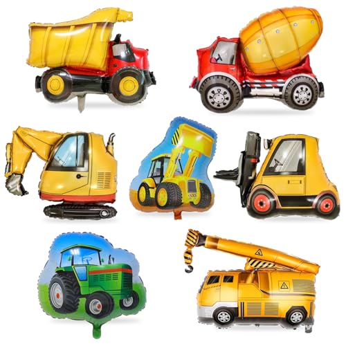 7 Stück Bagger Ballon, Bagger Folienballon, XXL Bulldozer Ballon, Luftballon Bagger, Gabelstapler Luftballons, Baustelle Auto Geburtstags Ballon Deko, Kindergeburtstag Party Deko Lieferungen 7 Stück Bagger Ballon, Bagger Folienballon, XXL Bulldozer Ballon, Luftballon Bagger, Gabelstapler Luftballons, Baustelle Auto Geburtstags Ballon Deko, Kindergeburtstag Party Deko Lieferungen von Zhlearda