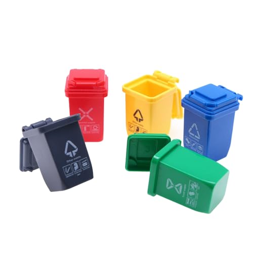 Zhlearda 5 Stück Mini Mülleimer, Müll Sortierbehälter, Mini Mülltonnen für Puppenhaus Möbel Im Maßstab, Mini Mülleimer mit Geöffneten Deckeln, Lebensszene Im Maßstab 1: 12 Kleines Mülleimer Modell Zhlearda 5 Stück Mini Mülleimer, Müll Sortierbehälter, Mini Mülltonnen für Puppenhaus Möbel Im Maßstab, Mini Mülleimer mit Geöffneten Deckeln, Lebensszene Im Maßstab 1: 12 Kleines Mülleimer Modell von Zhlearda