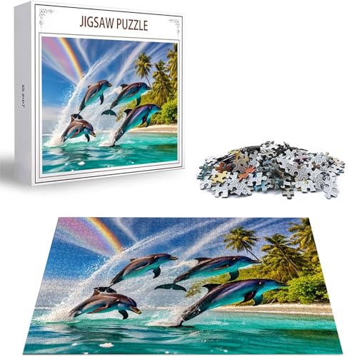 Puzzle 100 Teile Aurora Puzzle Erwachsene, DIY Groß Puzzelmatten, Holzpuzzle für Erwachsene und Kinder ab 12 Jahren Wooden Jigsaw Delphin Geschicklichkeitsspiel für Die Ganze Familie, Geschenke D-285 Puzzle 100 Teile Aurora Puzzle Erwachsene, DIY Groß Puzzelmatten, Holzpuzzle für Erwachsene und Kinder ab 12 Jahren Wooden Jigsaw Delphin Geschicklichkeitsspiel für Die Ganze Familie, Geschenke D-285 von Zhlpjecc