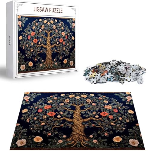 Puzzle 100 Teile Baum Puzzle Erwachsene, DIY Groß Puzzelmatten, Holzpuzzle für Erwachsene und Kinder ab 12 Jahren Wooden Jigsaw Landschaft Geschicklichkeitsspiel für Die Ganze Familie, Geschenke D-442 von Zhlpjecc