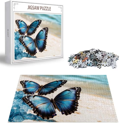 Puzzle 100 Teile Blau Puzzle Erwachsene, DIY Puzzelmatten, Holzpuzzle für Erwachsene und Kinder ab 12 Jahren Wooden Jigsaw Schmetterling Geschicklichkeitsspiel für Die Ganze Familie, Geschenke D-317 Puzzle 100 Teile Blau Puzzle Erwachsene, DIY Puzzelmatten, Holzpuzzle für Erwachsene und Kinder ab 12 Jahren Wooden Jigsaw Schmetterling Geschicklichkeitsspiel für Die Ganze Familie, Geschenke D-317 von Zhlpjecc