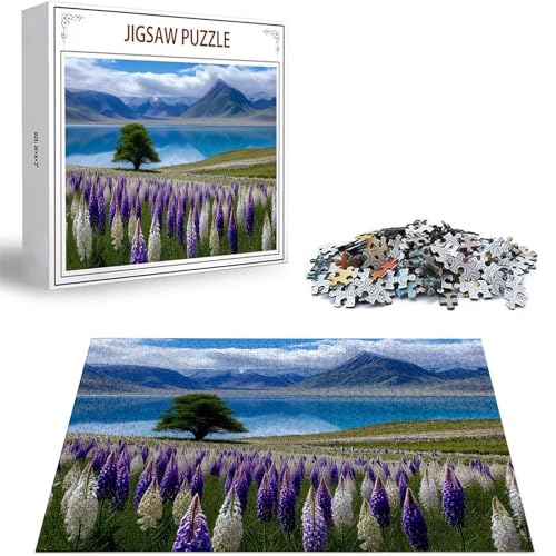 Puzzle 100 Teile Blume Puzzle Erwachsene, DIY Groß Puzzelmatten, Holzpuzzle für Erwachsene Kinder ab 12 Jahren Wooden Jigsaw Landschaft Geschicklichkeitsspiel für Die Ganze Familie, Geschenke D-225 von Zhlpjecc