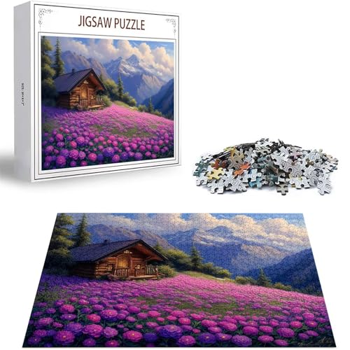 Puzzle 100 Teile Blume Puzzle Erwachsene, DIY Groß Puzzelmatten, Holzpuzzle für Erwachsene und Kinder ab 12 Jahren Wooden Jigsaw Kabine Geschicklichkeitsspiel für Die Ganze Familie, Geschenke D-258 von Zhlpjecc