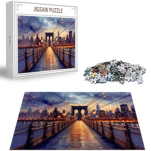 Puzzle 100 Teile Brooklyn Bridge Puzzle Erwachsene, DIY Groß Puzzelmatten, Holzpuzzle für Erwachsene und Kinder ab 12 Jahren Wooden Jigsaw Landschaft Geschicklichkeitsspiel für Die Ganze Familie D-15 Puzzle 100 Teile Brooklyn Bridge Puzzle Erwachsene, DIY Groß Puzzelmatten, Holzpuzzle für Erwachsene und Kinder ab 12 Jahren Wooden Jigsaw Landschaft Geschicklichkeitsspiel für Die Ganze Familie D-15 von Zhlpjecc