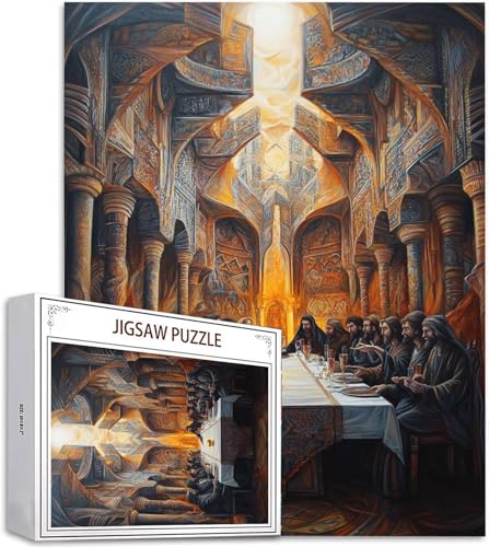 Puzzle 100 Teile Das letzte Abendmahl Puzzle Erwachsene, DIY Groß Puzzelmatten, Holzpuzzle für Erwachsene und Kinder ab 12 Jahren Wooden Jigsaw Mann Geschicklichkeitsspiel für Die Ganze Familie D-1000 von Zhlpjecc