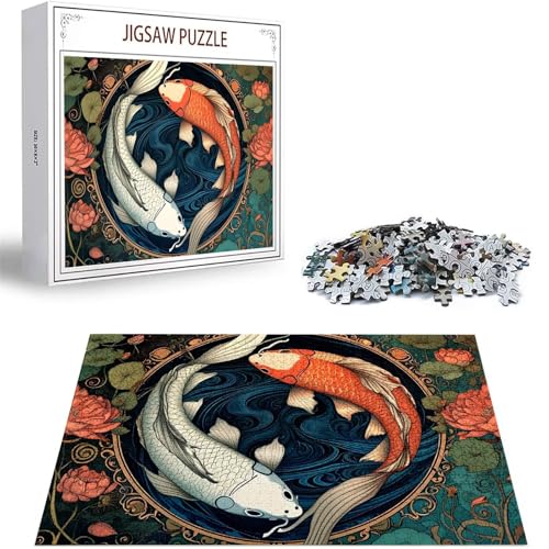Puzzle 100 Teile Koi Puzzle Erwachsene, DIY Groß Puzzelmatten, Holzpuzzle für Erwachsene und Kinder ab 12 Jahren Wooden Jigsaw Blume Geschicklichkeitsspiel für Die Ganze Familie, Geschenke D-292 Puzzle 100 Teile Koi Puzzle Erwachsene, DIY Groß Puzzelmatten, Holzpuzzle für Erwachsene und Kinder ab 12 Jahren Wooden Jigsaw Blume Geschicklichkeitsspiel für Die Ganze Familie, Geschenke D-292 von Zhlpjecc