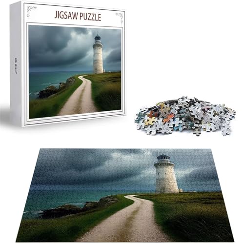 Puzzle 100 Teile Leuchtturm Puzzle Erwachsene, DIY Groß Puzzelmatten, Holzpuzzle für Erwachsene und Kinder ab 12 Jahren Wooden Jigsaw Landschaft Geschicklichkeitsspiel für Die Ganze Familie D-74 von Zhlpjecc