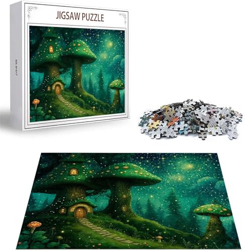 Puzzle 100 Teile Mond Puzzle Erwachsene, DIY Groß Puzzelmatten, Holzpuzzle für Erwachsene und Kinder ab 12 Jahren Wooden Jigsaw Pilz Geschicklichkeitsspiel für Die Ganze Familie, Geschenke D-487 von Zhlpjecc