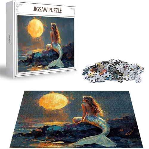 Puzzle 100 Teile Mond Puzzle Erwachsene, Groß Puzzelmatten, Holzpuzzle für Erwachsene und Kinder ab 12 Jahren Wooden Jigsaw Meerjungfrau Geschicklichkeitsspiel für Die Ganze Familie, Geschenke D-486 Puzzle 100 Teile Mond Puzzle Erwachsene, Groß Puzzelmatten, Holzpuzzle für Erwachsene und Kinder ab 12 Jahren Wooden Jigsaw Meerjungfrau Geschicklichkeitsspiel für Die Ganze Familie, Geschenke D-486 von Zhlpjecc
