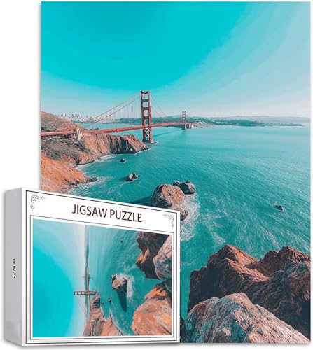 Puzzle 100 Teile Ozean Puzzle Erwachsene, DIY Groß Puzzelmatten, Holzpuzzle für Erwachsene und Kinder ab 12 Jahren Wooden Jigsaw Brücke Geschicklichkeitsspiel für Die Ganze Familie, Geschenke D-639 von Zhlpjecc