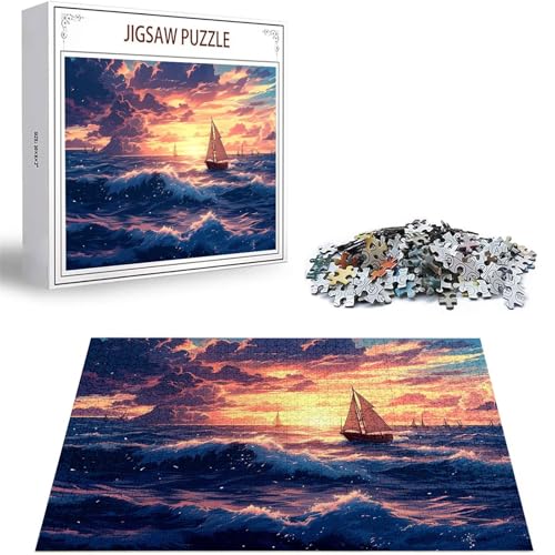 Puzzle 100 Teile Segelboot Puzzle Erwachsene, DIY Groß Puzzelmatten, Holzpuzzle für Erwachsene und Kinder ab 12 Jahren Wooden Jigsaw Landschaft Geschicklichkeitsspiel für Die Ganze Familie D-135 von Zhlpjecc