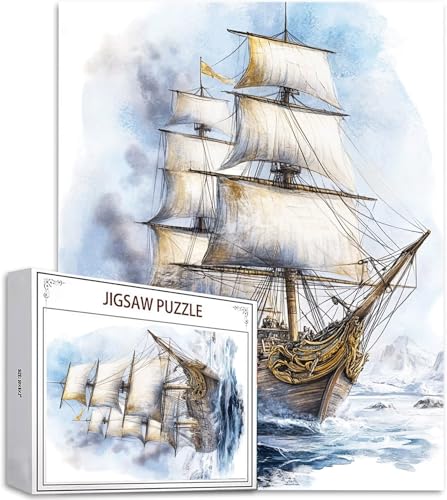 Puzzle 100 Teile Segelboot Puzzle Erwachsene, DIY Groß Puzzelmatten, Holzpuzzle für Erwachsene und Kinder ab 12 Jahren Wooden Jigsaw Landschaft Geschicklichkeitsspiel für Die Ganze Familie D-622 von Zhlpjecc
