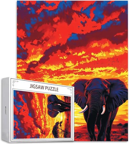 Puzzle 100 Teile Sonnenuntergang Puzzle Erwachsene, DIY Groß Puzzelmatten, Holzpuzzle für Erwachsene und Kinder ab 12 Jahren Wooden Jigsaw Elefant Geschicklichkeitsspiel für Die Ganze Familie, D-769 Puzzle 100 Teile Sonnenuntergang Puzzle Erwachsene, DIY Groß Puzzelmatten, Holzpuzzle für Erwachsene und Kinder ab 12 Jahren Wooden Jigsaw Elefant Geschicklichkeitsspiel für Die Ganze Familie, D-769 von Zhlpjecc