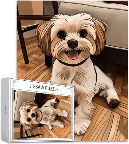 Puzzle 100 Teile Tier Puzzle Erwachsene, DIY Groß Puzzelmatten, Holzpuzzle für Erwachsene und Kinder ab 12 Jahren Wooden Jigsaw Hund Geschicklichkeitsspiel für Die Ganze Familie, Geschenke D-589 von Zhlpjecc