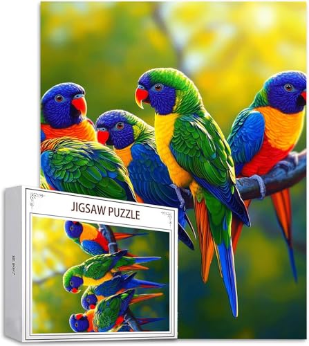 Puzzle 100 Teile Tier Puzzle Erwachsene, DIY Groß Puzzelmatten, Holzpuzzle für Erwachsene und Kinder ab 12 Jahren Wooden Jigsaw Papagei Geschicklichkeitsspiel für Die Ganze Familie, Geschenke D-618 von Zhlpjecc