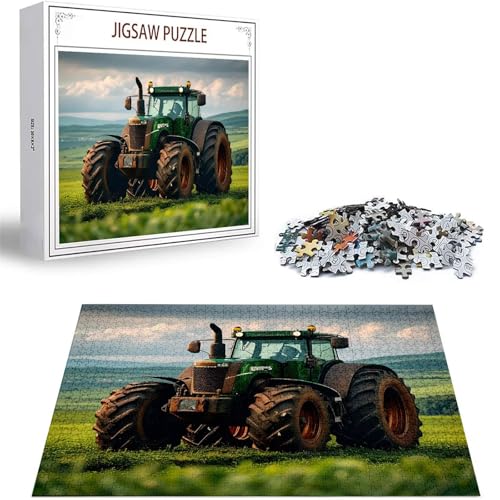Puzzle 100 Teile Traktor Puzzle Erwachsene, DIY Groß Puzzelmatten, Holzpuzzle für Erwachsene und Kinder ab 12 Jahren Wooden Jigsaw Auto Geschicklichkeitsspiel für Die Ganze Familie, Geschenke D-459 von Zhlpjecc