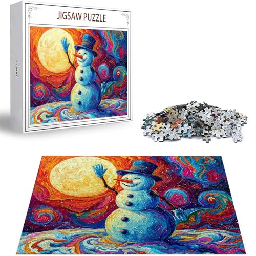 Puzzle 1000 Teile Abstrakt Puzzle Erwachsene, DIY Puzzelmatten, Holzpuzzle für Erwachsene und Kinder ab 12 Jahren Wooden Jigsaw Schneemann Geschicklichkeitsspiel für Die Ganze Familie, Geschenke D-69 Puzzle 1000 Teile Abstrakt Puzzle Erwachsene, DIY Puzzelmatten, Holzpuzzle für Erwachsene und Kinder ab 12 Jahren Wooden Jigsaw Schneemann Geschicklichkeitsspiel für Die Ganze Familie, Geschenke D-69 von Zhlpjecc