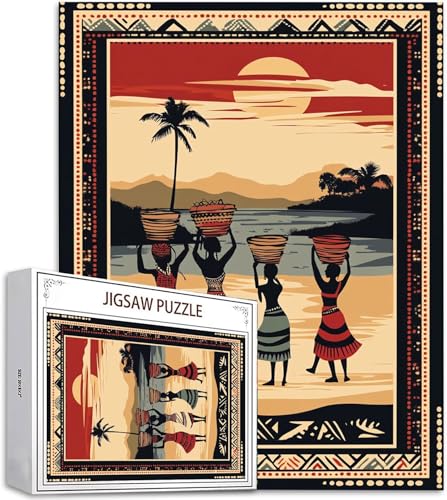Puzzle 1000 Teile Afrika Puzzle Erwachsene, DIY Groß Puzzelmatten, Holzpuzzle für Erwachsene und Kinder ab 12 Jahren Wooden Jigsaw Frau Geschicklichkeitsspiel für Die Ganze Familie, Geschenke D-624 Puzzle 1000 Teile Afrika Puzzle Erwachsene, DIY Groß Puzzelmatten, Holzpuzzle für Erwachsene und Kinder ab 12 Jahren Wooden Jigsaw Frau Geschicklichkeitsspiel für Die Ganze Familie, Geschenke D-624 von Zhlpjecc