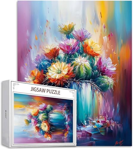 Puzzle 1000 Teile Blume Puzzle Erwachsene, DIY Groß Puzzelmatten, Holzpuzzle für Erwachsene und Kinder ab 12 Jahren Wooden Jigsaw Kaktus Geschicklichkeitsspiel für Die Ganze Familie, Geschenke D-724 Puzzle 1000 Teile Blume Puzzle Erwachsene, DIY Groß Puzzelmatten, Holzpuzzle für Erwachsene und Kinder ab 12 Jahren Wooden Jigsaw Kaktus Geschicklichkeitsspiel für Die Ganze Familie, Geschenke D-724 von Zhlpjecc