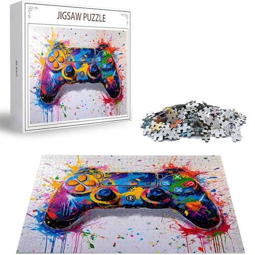 Puzzle 1000 Teile Farbe Puzzle Erwachsene, DIY Groß Puzzelmatten, Holzpuzzle für Erwachsene und Kinder ab 12 Jahren Wooden Jigsaw Gamepad Geschicklichkeitsspiel für Die Ganze Familie, Geschenke D-33 Puzzle 1000 Teile Farbe Puzzle Erwachsene, DIY Groß Puzzelmatten, Holzpuzzle für Erwachsene und Kinder ab 12 Jahren Wooden Jigsaw Gamepad Geschicklichkeitsspiel für Die Ganze Familie, Geschenke D-33 von Zhlpjecc