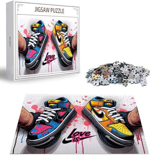 Puzzle 1000 Teile Farbe Puzzle Erwachsene, DIY Groß Puzzelmatten, Holzpuzzle für Erwachsene und Kinder ab 12 Jahren Wooden Jigsaw Graffiti-Schuhe Geschicklichkeitsspiel für Die Ganze Familie, D-31 Puzzle 1000 Teile Farbe Puzzle Erwachsene, DIY Groß Puzzelmatten, Holzpuzzle für Erwachsene und Kinder ab 12 Jahren Wooden Jigsaw Graffiti-Schuhe Geschicklichkeitsspiel für Die Ganze Familie, D-31 von Zhlpjecc