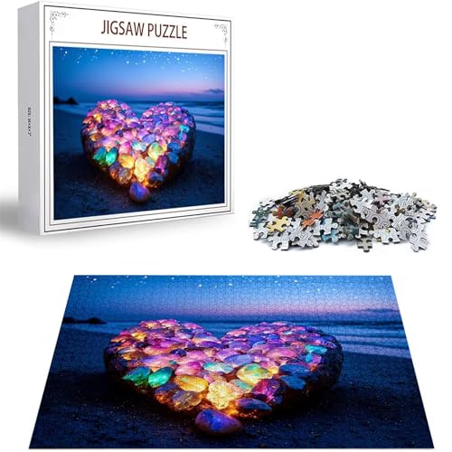 Puzzle 1000 Teile Liebe Puzzle Erwachsene, DIY Groß Puzzelmatten, Holzpuzzle für Erwachsene und Kinder ab 12 Jahren Wooden Jigsaw Stein Geschicklichkeitsspiel für Die Ganze Familie, Geschenke D-4 von Zhlpjecc