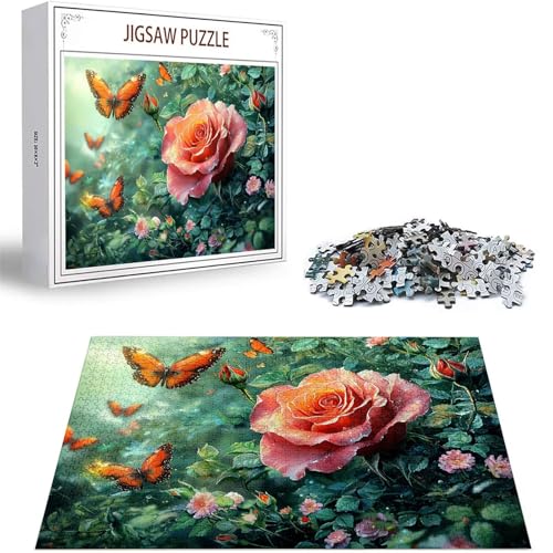 Puzzle 1000 Teile Rose Puzzle Erwachsene, DIY Puzzelmatten, Holzpuzzle für Erwachsene und Kinder ab 12 Jahren Wooden Jigsaw Schmetterling Geschicklichkeitsspiel für Die Ganze Familie, Geschenke D-365 Puzzle 1000 Teile Rose Puzzle Erwachsene, DIY Puzzelmatten, Holzpuzzle für Erwachsene und Kinder ab 12 Jahren Wooden Jigsaw Schmetterling Geschicklichkeitsspiel für Die Ganze Familie, Geschenke D-365 von Zhlpjecc