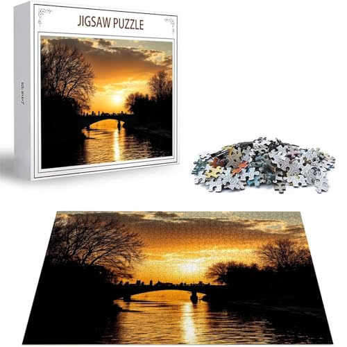 Puzzle 1000 Teile Sonnenuntergang Puzzle Erwachsene, DIY Groß Puzzelmatten, Holzpuzzle für Erwachsene und Kinder ab 12 Jahren Wooden Jigsaw Brücke Geschicklichkeitsspiel für Die Ganze Familie, D-343 Puzzle 1000 Teile Sonnenuntergang Puzzle Erwachsene, DIY Groß Puzzelmatten, Holzpuzzle für Erwachsene und Kinder ab 12 Jahren Wooden Jigsaw Brücke Geschicklichkeitsspiel für Die Ganze Familie, D-343 von Zhlpjecc