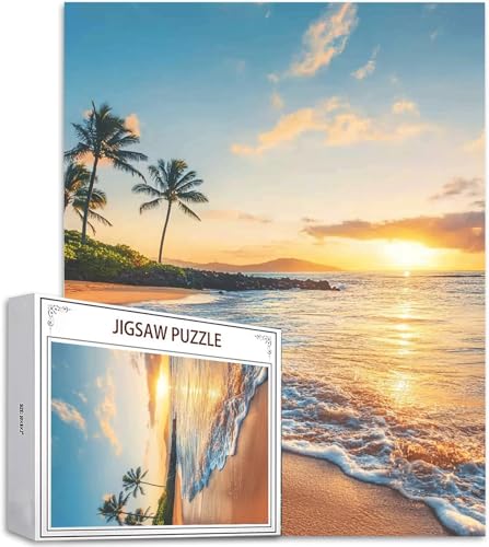 Puzzle 1000 Teile Sonnenuntergang Puzzle Erwachsene, DIY Groß Puzzelmatten, Holzpuzzle für Erwachsene und Kinder ab 12 Jahren Wooden Jigsaw Wellen Geschicklichkeitsspiel für Die Ganze Familie, D-773 Puzzle 1000 Teile Sonnenuntergang Puzzle Erwachsene, DIY Groß Puzzelmatten, Holzpuzzle für Erwachsene und Kinder ab 12 Jahren Wooden Jigsaw Wellen Geschicklichkeitsspiel für Die Ganze Familie, D-773 von Zhlpjecc