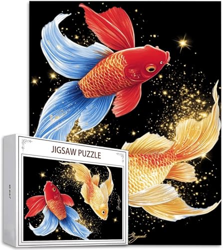 Puzzle 1000 Teile Tier Puzzle Erwachsene, DIY Groß Puzzelmatten, Holzpuzzle für Erwachsene und Kinder ab 12 Jahren Wooden Jigsaw Koi-Fisch Geschicklichkeitsspiel für Die Ganze Familie, Geschenke D-596 Puzzle 1000 Teile Tier Puzzle Erwachsene, DIY Groß Puzzelmatten, Holzpuzzle für Erwachsene und Kinder ab 12 Jahren Wooden Jigsaw Koi-Fisch Geschicklichkeitsspiel für Die Ganze Familie, Geschenke D-596 von Zhlpjecc
