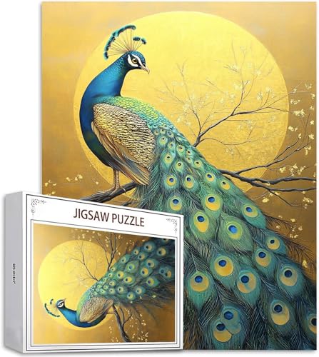 Puzzle 1000 Teile Tier Puzzle Erwachsene, DIY Groß Puzzelmatten, Holzpuzzle für Erwachsene und Kinder ab 12 Jahren Wooden Jigsaw Pfau Geschicklichkeitsspiel für Die Ganze Familie, Geschenke D-600 Puzzle 1000 Teile Tier Puzzle Erwachsene, DIY Groß Puzzelmatten, Holzpuzzle für Erwachsene und Kinder ab 12 Jahren Wooden Jigsaw Pfau Geschicklichkeitsspiel für Die Ganze Familie, Geschenke D-600 von Zhlpjecc