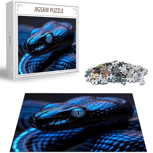 Puzzle 1000 Teile Tier Puzzle Erwachsene, DIY Groß Puzzelmatten, Holzpuzzle für Erwachsene und Kinder ab 12 Jahren Wooden Jigsaw Schlange Geschicklichkeitsspiel für Die Ganze Familie, Geschenke D-122 von Zhlpjecc