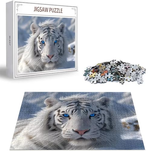 Puzzle 1000 Teile Tier Puzzle Erwachsene, DIY Groß Puzzelmatten, Holzpuzzle für Erwachsene und Kinder ab 12 Jahren Wooden Jigsaw Tiger Geschicklichkeitsspiel für Die Ganze Familie, Geschenke D-105 von Zhlpjecc