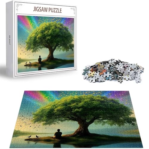 Puzzle 2000 Teile Aurora Puzzle Erwachsene, DIY Groß Puzzelmatten, Holzpuzzle für Erwachsene und Kinder ab 12 Jahren Wooden Jigsaw Baum Geschicklichkeitsspiel für Die Ganze Familie, Geschenke D-289 von Zhlpjecc