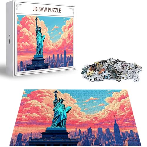 Puzzle 2000 Teile Freiheitsstatue Puzzle Erwachsene, DIY Groß Puzzelmatten, Holzpuzzle für Erwachsene Kinder ab 12 Jahren Wooden Jigsaw Landschaft Geschicklichkeitsspiel für Die Ganze Familie D-499 von Zhlpjecc