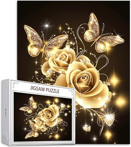Puzzle 2000 Teile Schmetterling Puzzle Erwachsene, DIY Puzzelmatten, Holzpuzzle für Erwachsene und Kinder ab 12 Jahren Wooden Jigsaw Rose Geschicklichkeitsspiel für Die Ganze Familie, Geschenke D-668 von Zhlpjecc