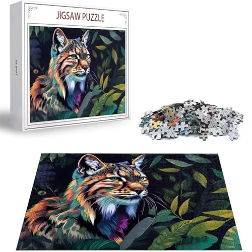 Puzzle 2000 Teile Wald Puzzle Erwachsene, DIY Groß Puzzelmatten, Holzpuzzle für Erwachsene und Kinder ab 12 Jahren Wooden Jigsaw Leopard Geschicklichkeitsspiel für Die Ganze Familie, Geschenke D-421 von Zhlpjecc