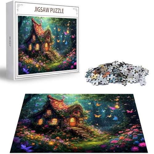 Puzzle 2000 Teile Wald Puzzle Erwachsene, DIY Groß Puzzelmatten, Holzpuzzle für Erwachsene und Kinder ab 12 Jahren Wooden Jigsaw Pilzhaus Geschicklichkeitsspiel für Die Ganze Familie, Geschenke D-424 von Zhlpjecc