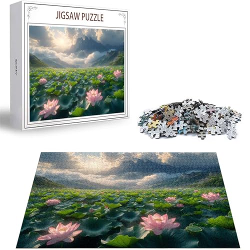 Puzzle 2000 Teile Wolkenmeer Puzzle Erwachsene, Groß Puzzelmatten, Holzpuzzle für Erwachsene und Kinder ab 12 Jahren Wooden Jigsaw Lotus Geschicklichkeitsspiel für Die Ganze Familie, Geschenke D-496 von Zhlpjecc