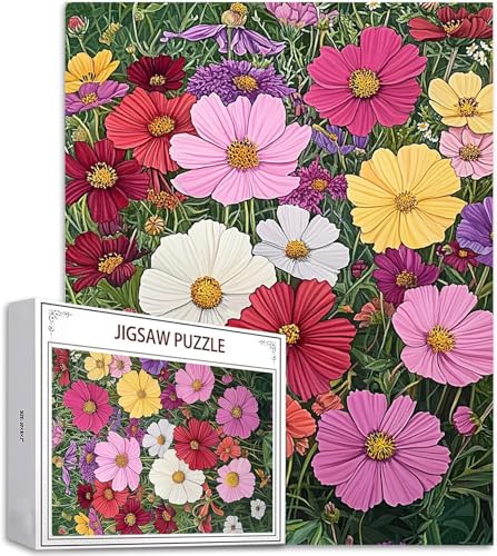 Puzzle 300 Teile Blume Puzzle Erwachsene, DIY Groß Puzzelmatten, Holzpuzzle für Erwachsene und Kinder ab 12 Jahren Wooden Jigsaw Farbe Geschicklichkeitsspiel für Die Ganze Familie, Geschenke D-676 von Zhlpjecc