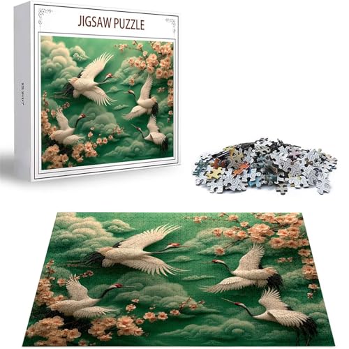 Puzzle 300 Teile Blume Puzzle Erwachsene, DIY Groß Puzzelmatten, Holzpuzzle für Erwachsene und Kinder ab 12 Jahren Wooden Jigsaw Kran Geschicklichkeitsspiel für Die Ganze Familie, Geschenke D-257 von Zhlpjecc