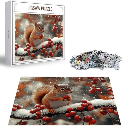 Puzzle 300 Teile Eichhörnchen Puzzle Erwachsene, Groß Puzzelmatten, Holzpuzzle für Erwachsene und Kinder ab 12 Jahren Wooden Jigsaw Tier Geschicklichkeitsspiel für Die Ganze Familie, Geschenke D-449 Puzzle 300 Teile Eichhörnchen Puzzle Erwachsene, Groß Puzzelmatten, Holzpuzzle für Erwachsene und Kinder ab 12 Jahren Wooden Jigsaw Tier Geschicklichkeitsspiel für Die Ganze Familie, Geschenke D-449 von Zhlpjecc
