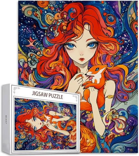 Puzzle 300 Teile Fuchs Puzzle Erwachsene, DIY Groß Puzzelmatten, Holzpuzzle für Erwachsene und Kinder ab 12 Jahren Wooden Jigsaw Frau Geschicklichkeitsspiel für Die Ganze Familie, Geschenke D-656 Puzzle 300 Teile Fuchs Puzzle Erwachsene, DIY Groß Puzzelmatten, Holzpuzzle für Erwachsene und Kinder ab 12 Jahren Wooden Jigsaw Frau Geschicklichkeitsspiel für Die Ganze Familie, Geschenke D-656 von Zhlpjecc