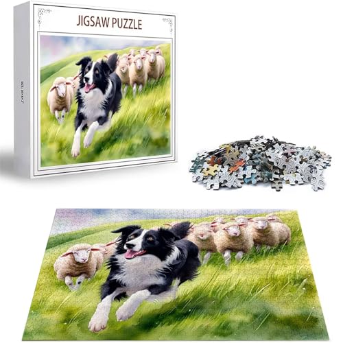 Puzzle 300 Teile Hund Puzzle Erwachsene, DIY Groß Puzzelmatten, Holzpuzzle für Erwachsene und Kinder ab 12 Jahren Wooden Jigsaw Tier Geschicklichkeitsspiel für Die Ganze Familie, Geschenke D-171 von Zhlpjecc