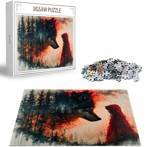 Puzzle 300 Teile Mädchen Puzzle Erwachsene, DIY Groß Puzzelmatten, Holzpuzzle für Erwachsene und Kinder ab 12 Jahren Wooden Jigsaw Wolf Geschicklichkeitsspiel für Die Ganze Familie, Geschenke D-395 Puzzle 300 Teile Mädchen Puzzle Erwachsene, DIY Groß Puzzelmatten, Holzpuzzle für Erwachsene und Kinder ab 12 Jahren Wooden Jigsaw Wolf Geschicklichkeitsspiel für Die Ganze Familie, Geschenke D-395 von Zhlpjecc