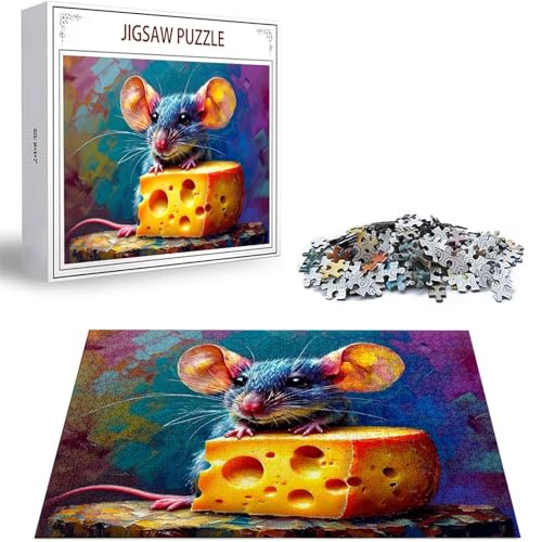 Puzzle 300 Teile Maus Puzzle Erwachsene, DIY Groß Puzzelmatten, Holzpuzzle für Erwachsene und Kinder ab 12 Jahren Wooden Jigsaw Käse Geschicklichkeitsspiel für Die Ganze Familie, Geschenke D-328 Puzzle 300 Teile Maus Puzzle Erwachsene, DIY Groß Puzzelmatten, Holzpuzzle für Erwachsene und Kinder ab 12 Jahren Wooden Jigsaw Käse Geschicklichkeitsspiel für Die Ganze Familie, Geschenke D-328 von Zhlpjecc