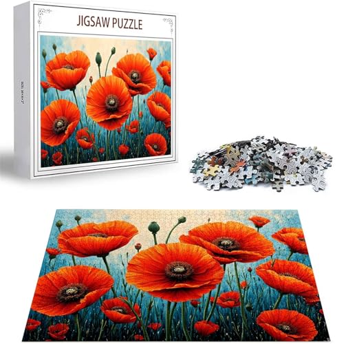 Puzzle 300 Teile Rot Puzzle Erwachsene, DIY Groß Puzzelmatten, Holzpuzzle für Erwachsene und Kinder ab 12 Jahren Wooden Jigsaw Mohn Geschicklichkeitsspiel für Die Ganze Familie, Geschenke D-193 Puzzle 300 Teile Rot Puzzle Erwachsene, DIY Groß Puzzelmatten, Holzpuzzle für Erwachsene und Kinder ab 12 Jahren Wooden Jigsaw Mohn Geschicklichkeitsspiel für Die Ganze Familie, Geschenke D-193 von Zhlpjecc